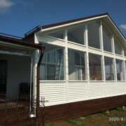 мкр. Женева. Изготовлены и смонтированы мягкие окна на веранду
