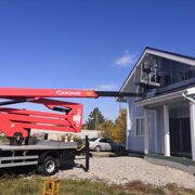 п. Лазурный. Изготовлено и смонтировано окно на балконе второго этажа жилого дома